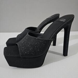 Jeffrey Campbell Black Glitter Heels